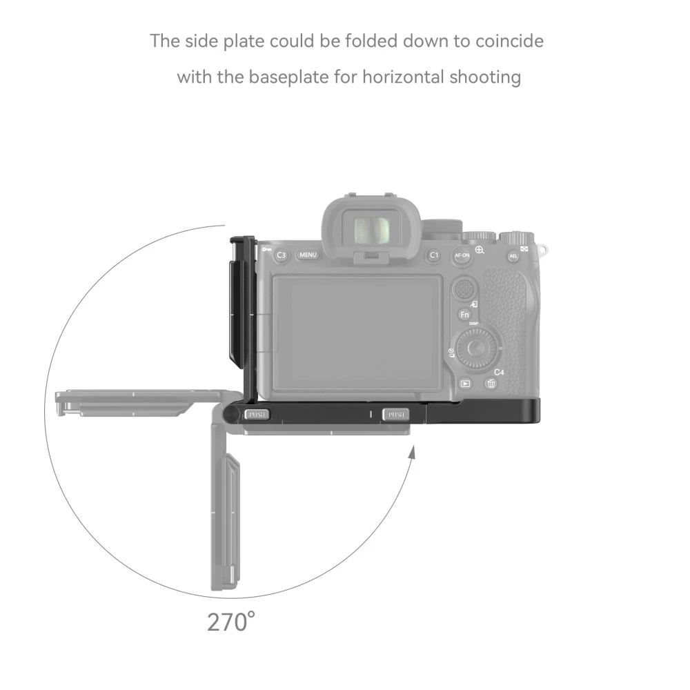 SMALLRIG 3984 FOLDABLE L-SHAPE MOUNT PLATE FOR SONY A7R V / A7 IV / A7S III aprašymas - Prekės nuotrauka