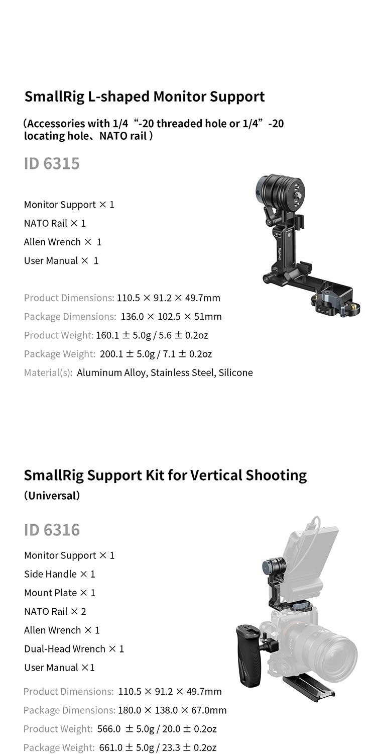 SmallRig 6317 Magic Arm Support with 1/4"-20 Locating Screw aprašymas - Prekės nuotrauka