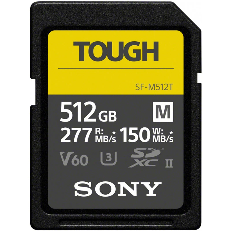 Sony atminties kortelė SDXC 512GB M Tough UHS-II U3 V60 aprašymas - Prekės nuotrauka