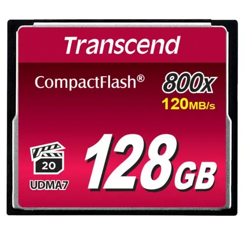 Atminties kortelė Transcend Compact Flash 128GB 800x aprašymas - Prekės nuotrauka