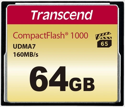 Atminties kortelė Transcend Compact Flash 64GB 1000x aprašymas - Prekės nuotrauka