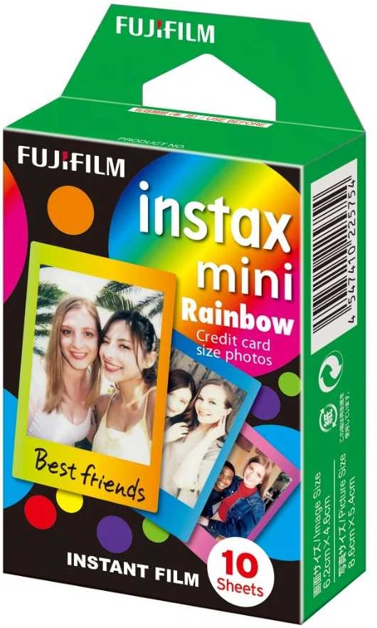 Fujifilm | Instax Mini Rainbow momentinis filmas | 86 x 54 mm | Kiekis 10