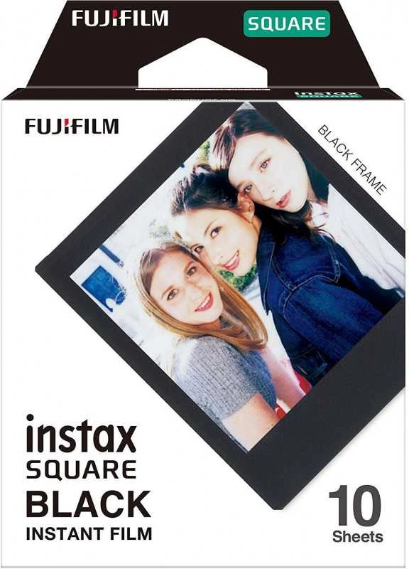 Fujifilm | Instax Square Momentinis filmas Juodas | Blizgus | Kiekis 10
