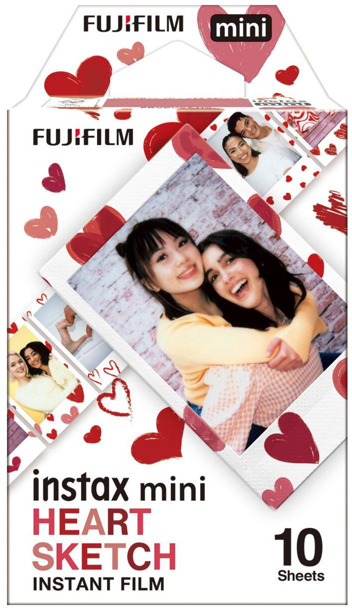 Fujifilm fotoplokštelės Instax Mini 1x10 Heart Sketch