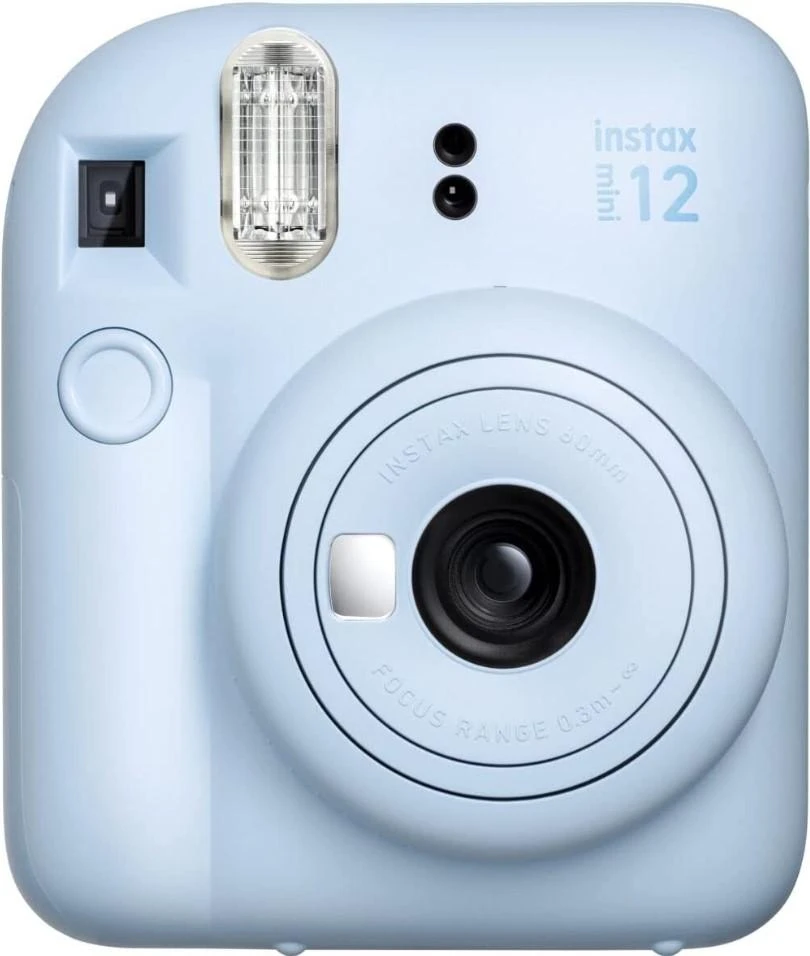 Fujifilm Momentinis fotoaparatas instax mini 12 PASTEL Mėlynas+instax mini glossy (10pl)+originalus dėklas