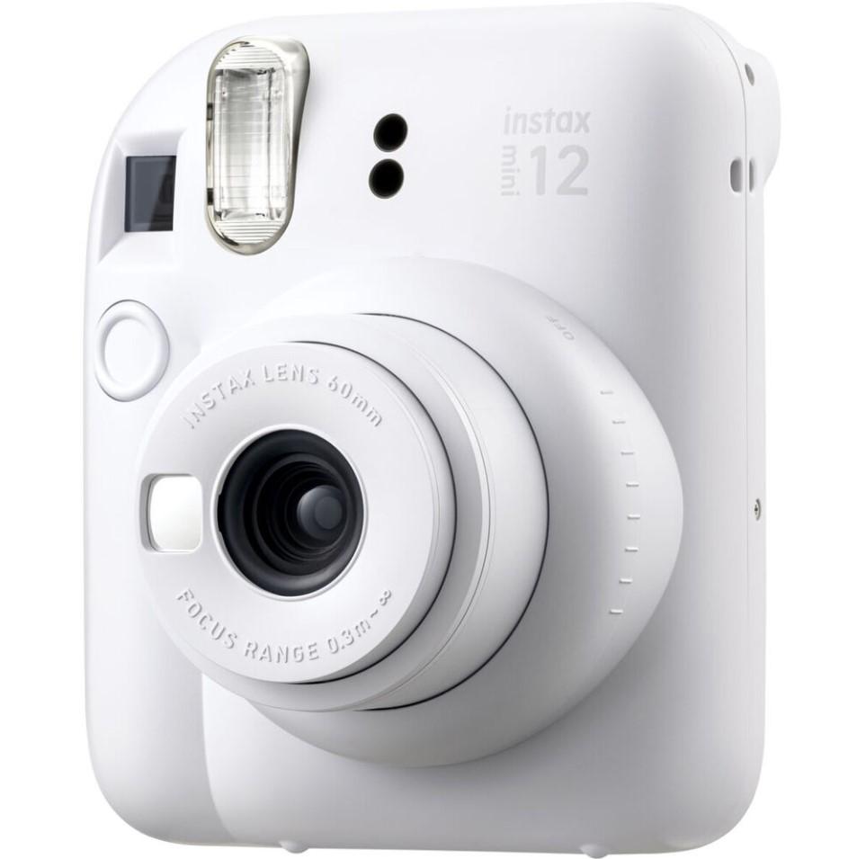 Fujifilm Momentinis fotoaparatas instax mini 12 CLAY Baltas+instax mini glossy (10pl)+originalus dėklas