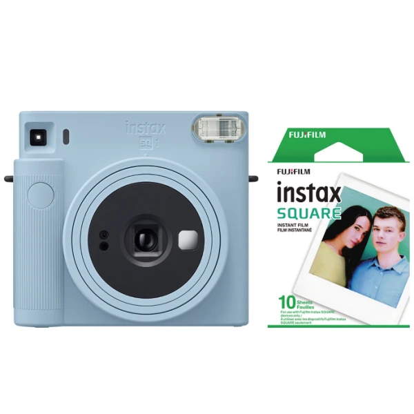 Fujifilm Momentinis fotoaparatas instax SQUARE SQ1 GLACIER Mėlynas+instax SQUARE glossy (10pl)