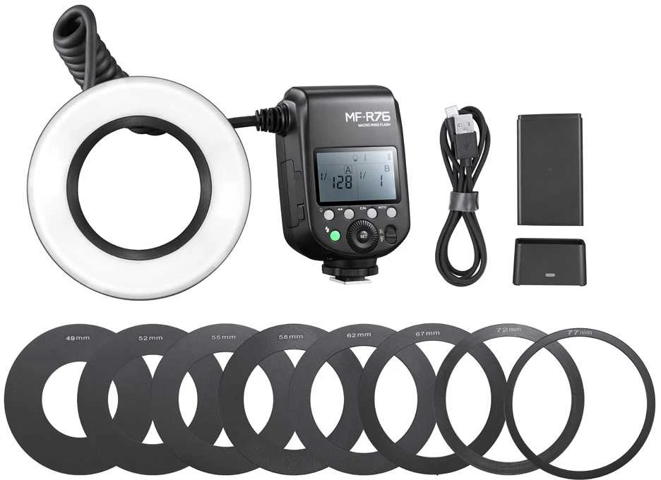 „Godox MF R76“ makro žiedinė blykstė