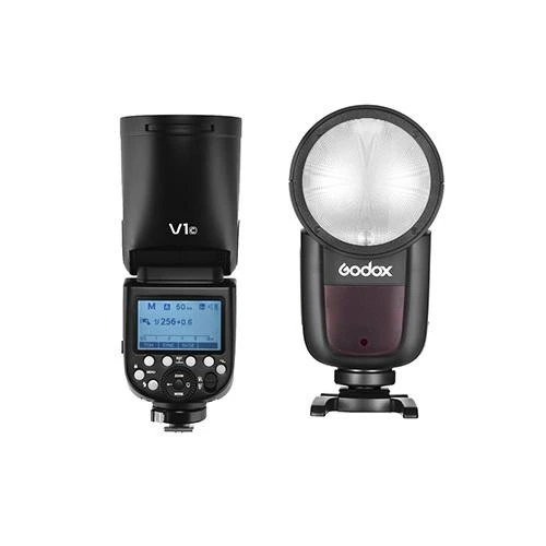 „Godox V1s“ apvalios galvos blykstė „Sony“.