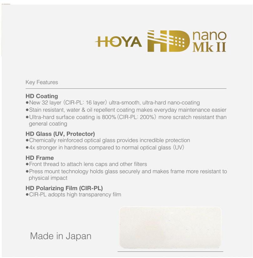 Hoya HD Nano MK II Pol apvalus filtras 67mm