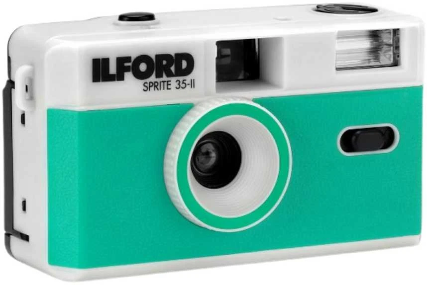 Ilford Sprite 35-II, sidabrinė/mėlsva