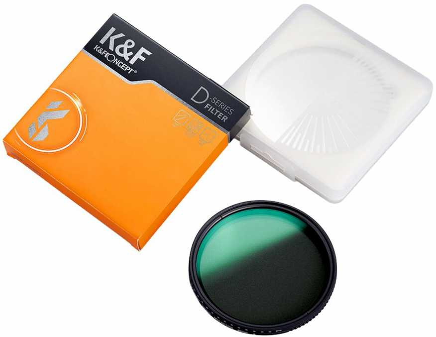 Kf Concept K&amp;F Concept 77mm, ND3-1000, ultra-thin variable ND, Atsparus vandeniui, Žalias coated