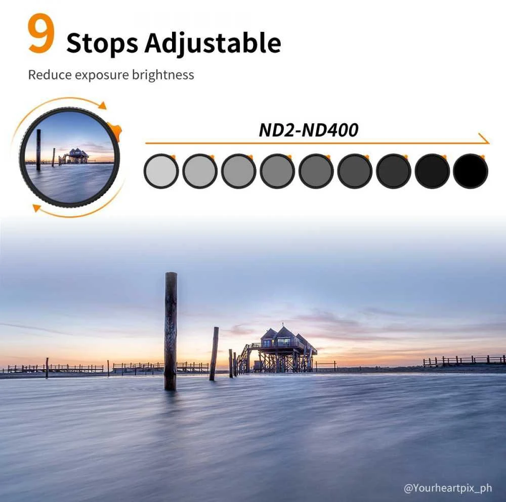 Kf Concept K&amp;F Concept 95mm Variable ND Filter ND2-ND400 (9stop)