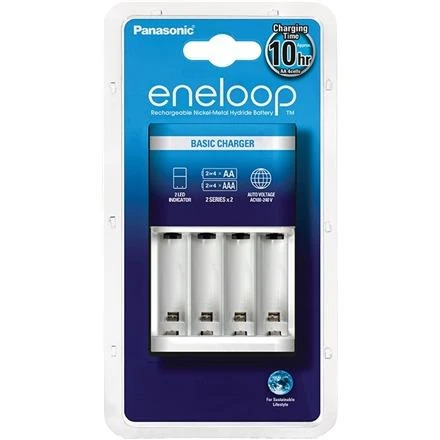 „Panasonic“ | „eneloop“ bazinis akumuliatorių įkroviklis | 2 arba 4 AA/AAA baterijos