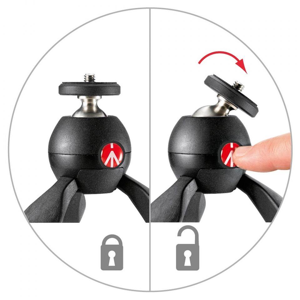 Manfrotto Pixi Table Top trikojis (Juodas)