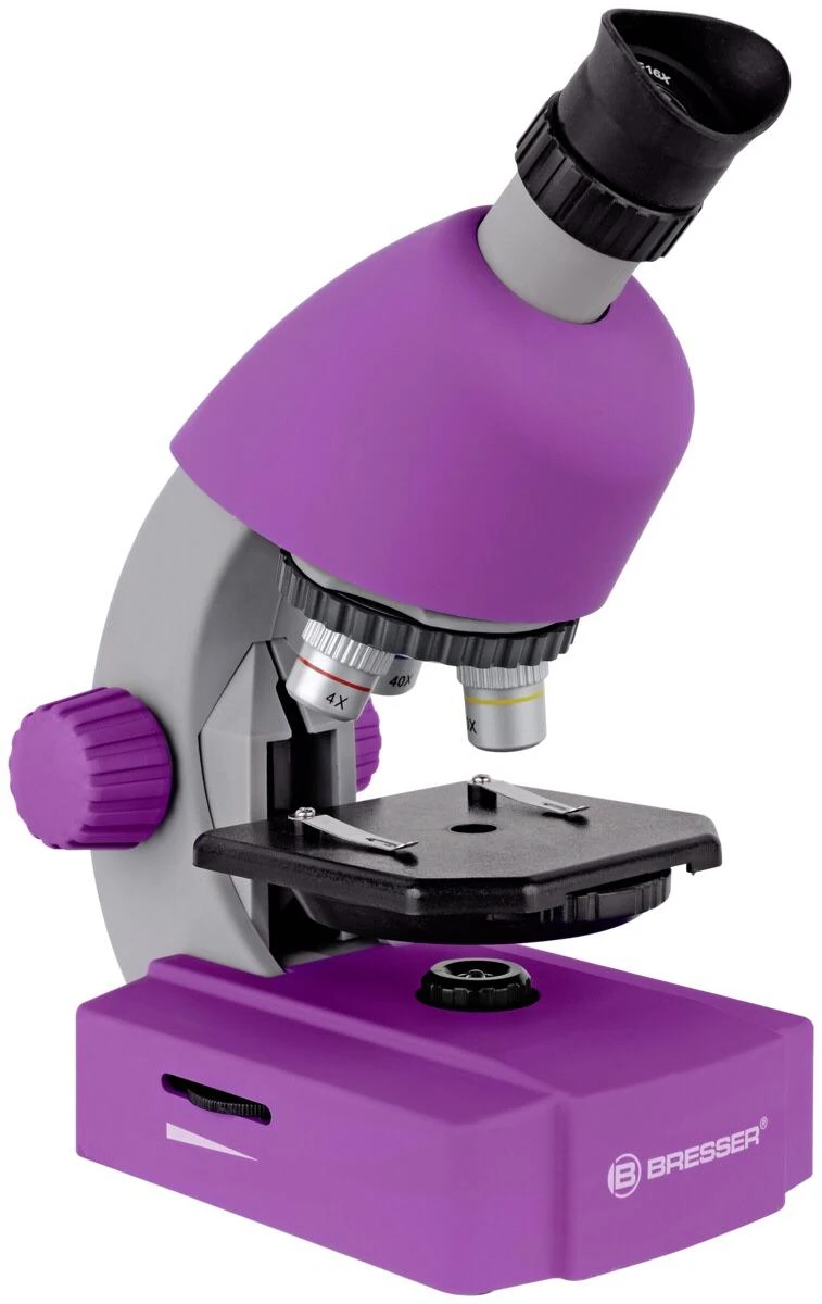 Mikroskopas Bresser Junior 40-640x - violetinis