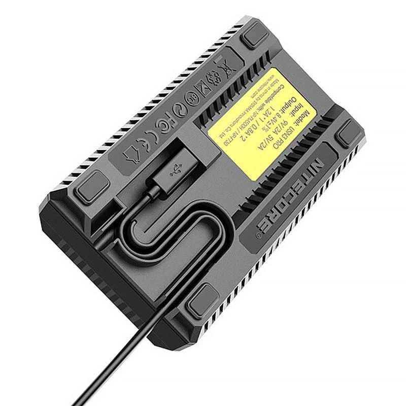 Nitecore USN3 Pro dvigubas įkroviklis, skirtas Sony NP-F serijai