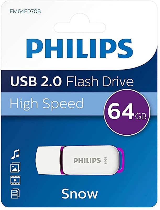 Philips USB 2.0 64GB Snow Edition Violetinė