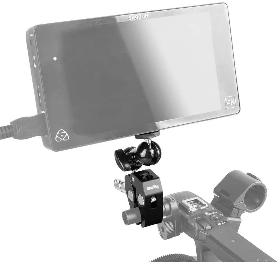 SMALLRIG 1138 DOUBLE BALLHEAD W/CLAMP &amp; 1/4" SCREW