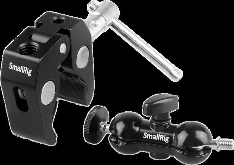 SMALLRIG 1138 DOUBLE BALLHEAD W/CLAMP &amp; 1/4" SCREW