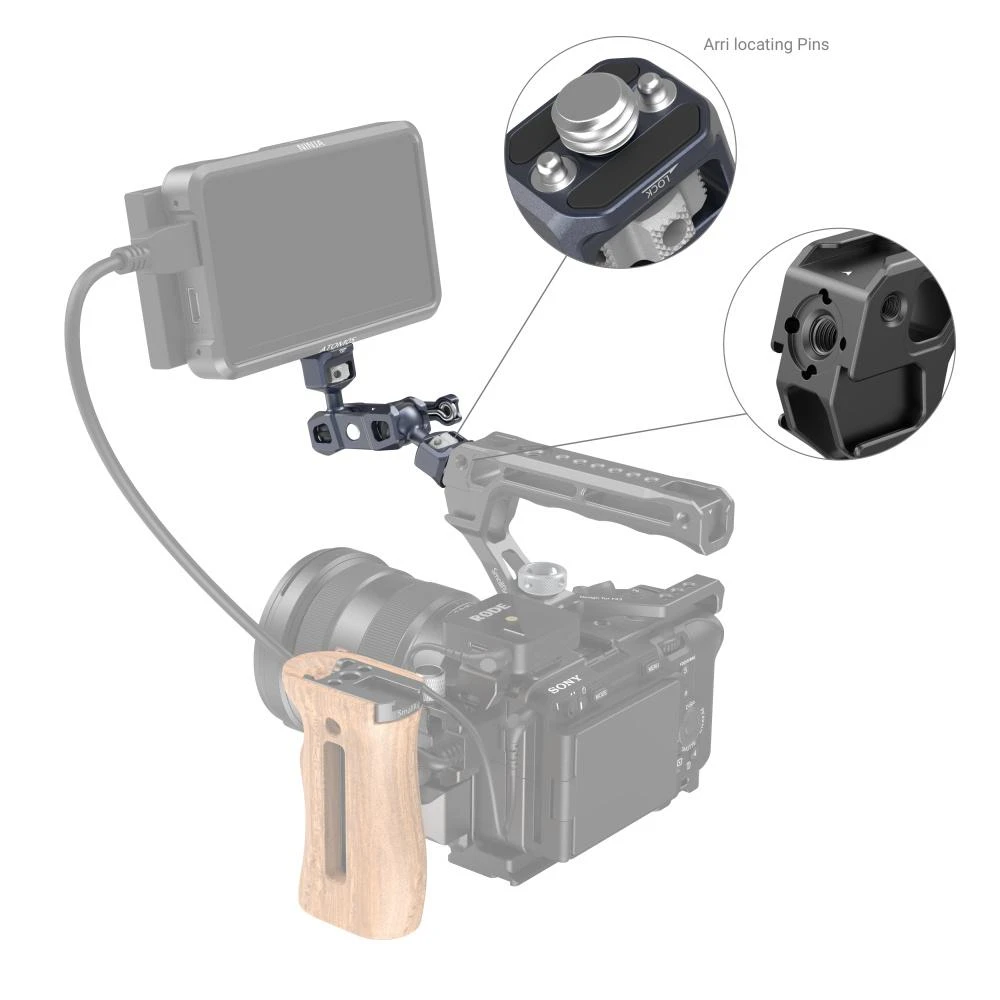 SMALLRIG 3874 MAGIC ARM WITH DUAL BALL HEADS (1/4"-20 SCREW AND ARRI LOCATING SCREW)