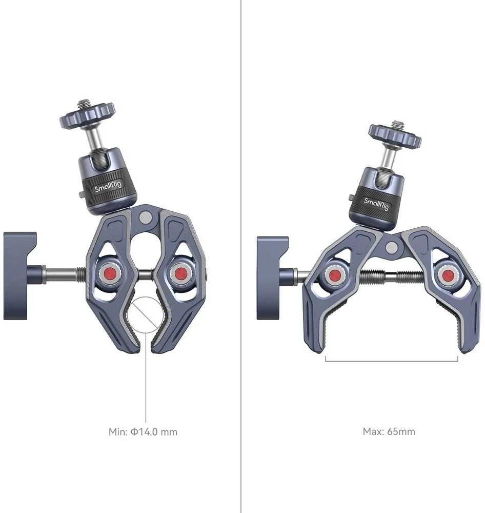 SMALLRIG 4102 SUPER CLAMP WITH 360 BALLHEAD MOUNT FOR ACTION CAMERAS