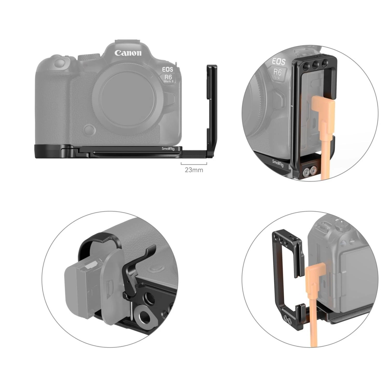 SMALLRIG 4160 L-BRACKET FOR CANON EOS R5/ R5C/ R6/ R6 MKII