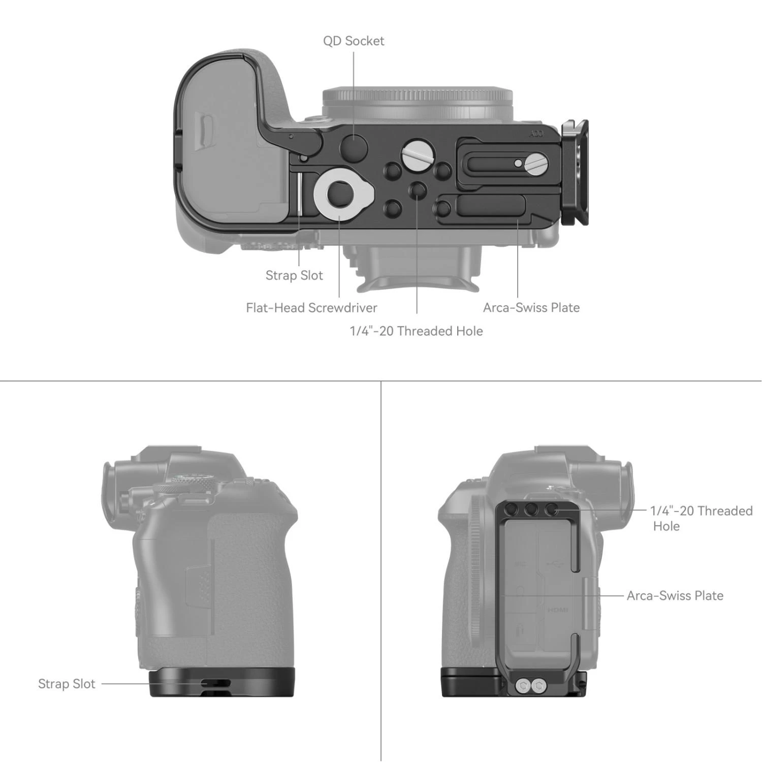 SMALLRIG 4160 L-BRACKET FOR CANON EOS R5/ R5C/ R6/ R6 MKII
