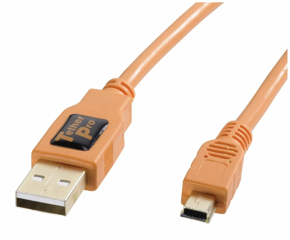 Tether Tools TetherPro USB 2.0 A/MiniB 5 Pin 4,6m oranžinis
