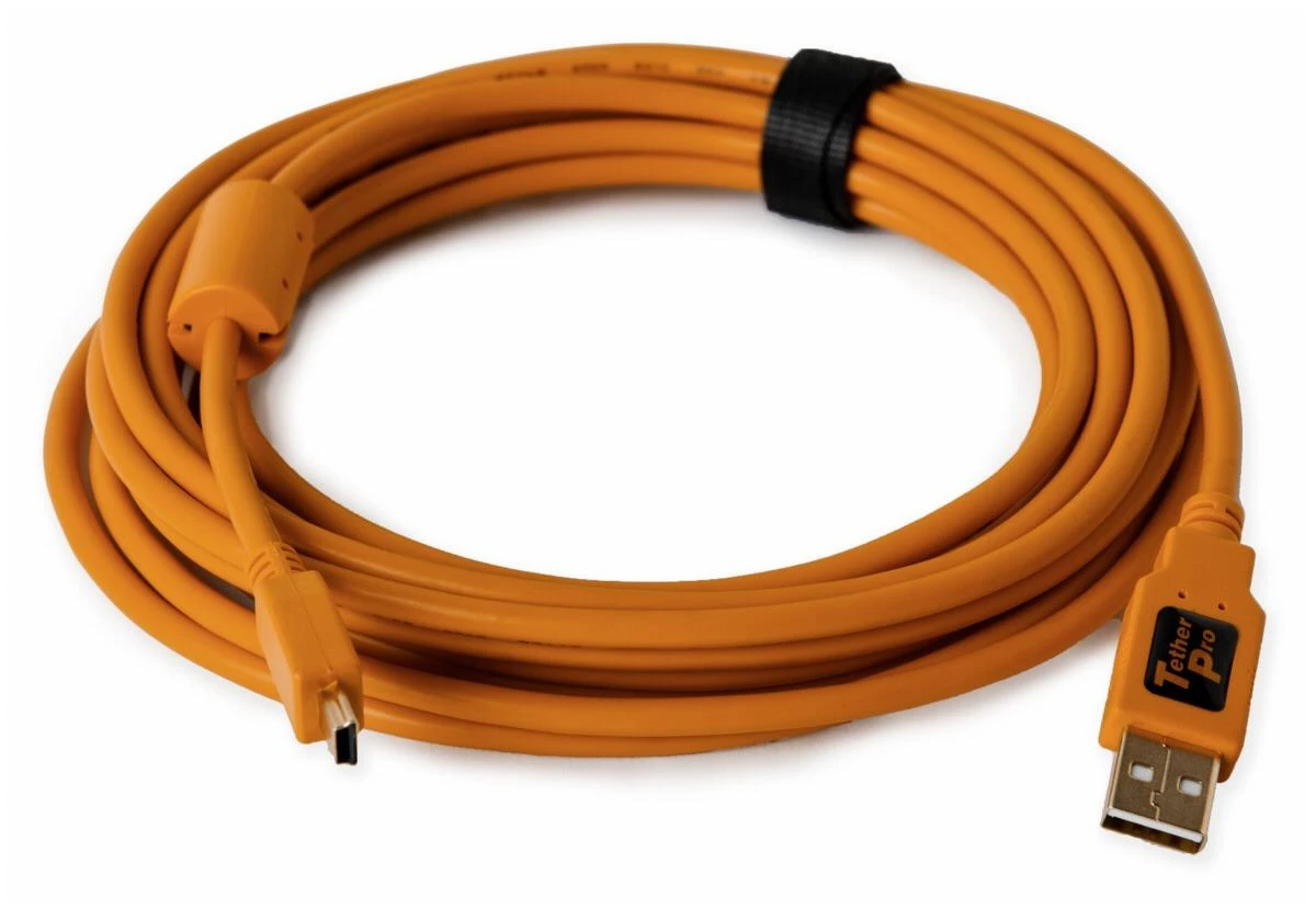 Tether Tools TetherPro USB 2.0 A/MiniB 5 Pin 4,6m oranžinis