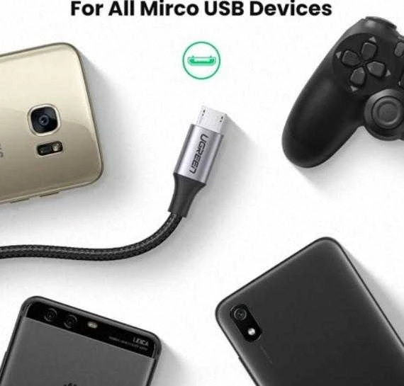 Laidas USB - Micro USB UGREEN US290 QC 3.0 2.4A 1m (juodas)