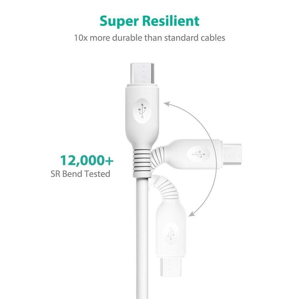 Pintas laidas RAVPower RP-CB016 1m USB A to Micro-USB