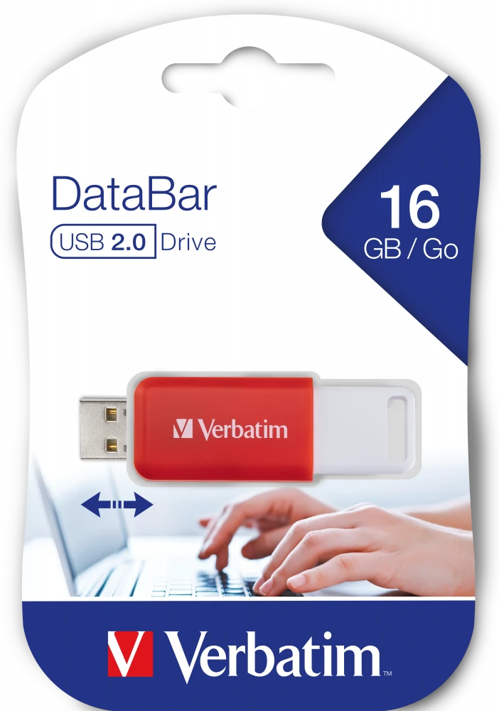 Verbatim DataBar USB 2.0 16GB Raudona