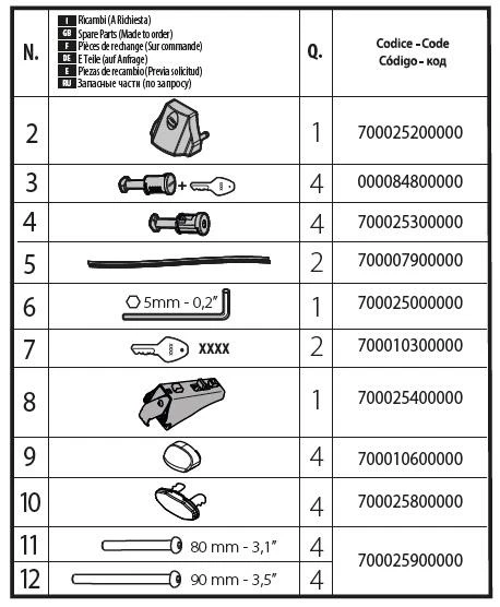 Menabo TIGER Sidabrinis stogo skersniai TOYOTA Auris / Corolla (E210) Touring Sports 2018->