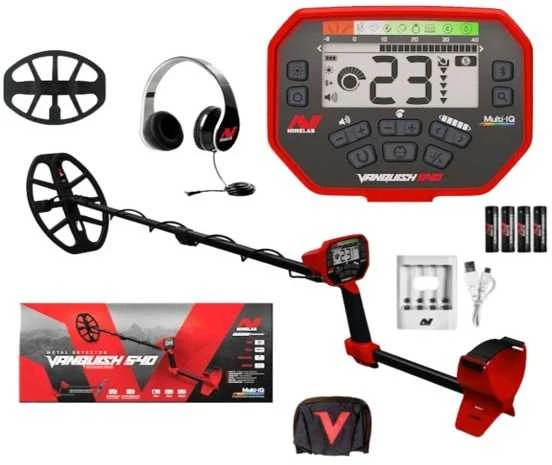 Minelab Vanquish 540 PRO (2 Ritės, akumuliatoriai, ausinės) +Pro-Find 15