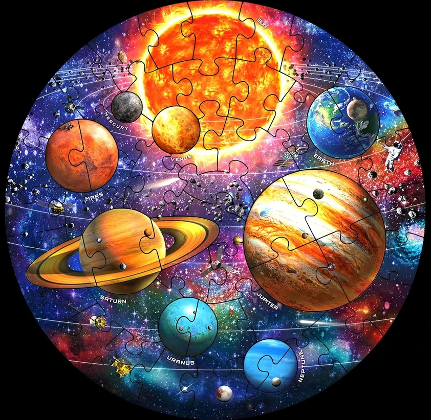 Dėlionė Kosmosas – milžiniška grindų dėlionė 71x71cm
