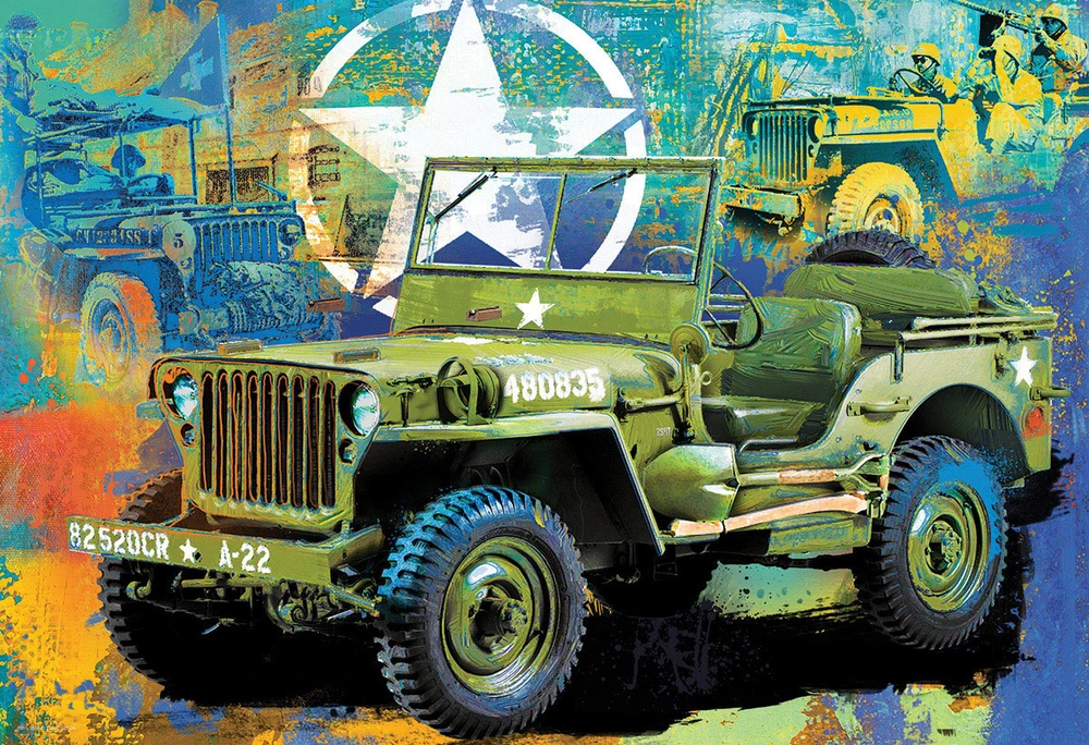 Dėlionė metalinėje dėžutėje Jeep 550 detalių