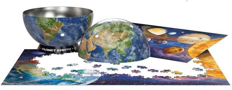Dėlionė metalinėje dėžutėje Žemės planeta 550