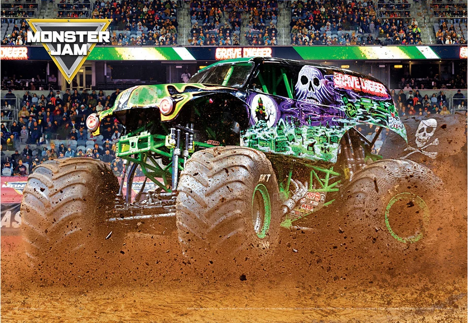 Dėlionė Monster Jam metalinėje dėžutėje 550 detalių