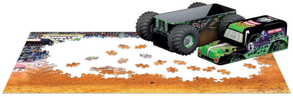 Dėlionė Monster Jam metalinėje dėžutėje 550 detalių