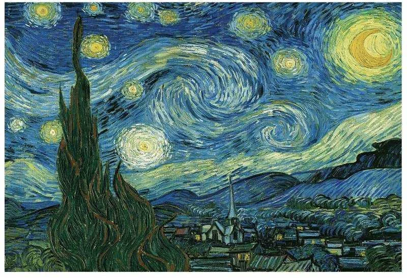 Dėlionė Žvaigždėta naktis Vincent van Gogh (Vincentas van Gogas) 5000