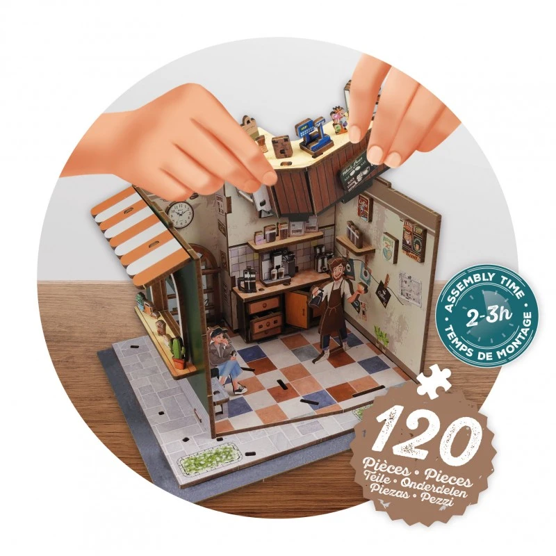 Diorama-dėlionė-miniatiūra Kavinė
