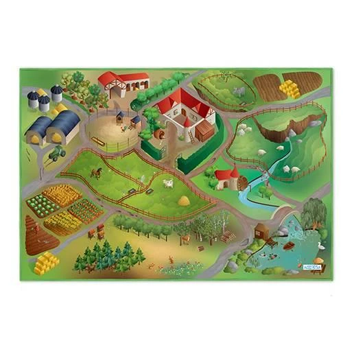 Dvipusis kilimas „Ferma + miesto kelias“ 100×150 cm