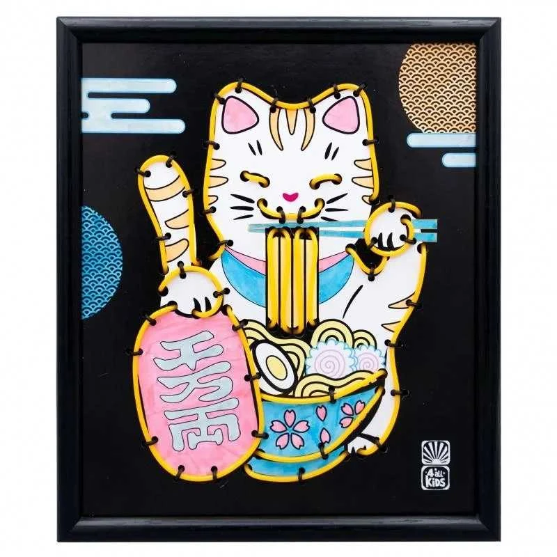 Kūrybinis rinkinys neoninis katinas Maneki-neko