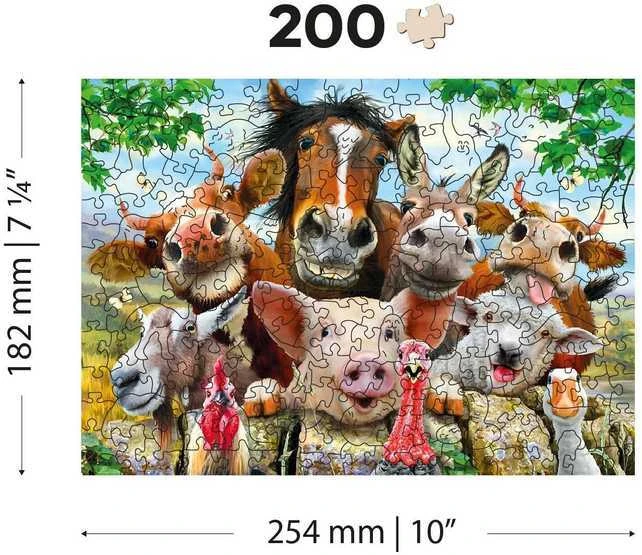 Medinė dėlionė „Fermos gyvenimas“, 200 detalių