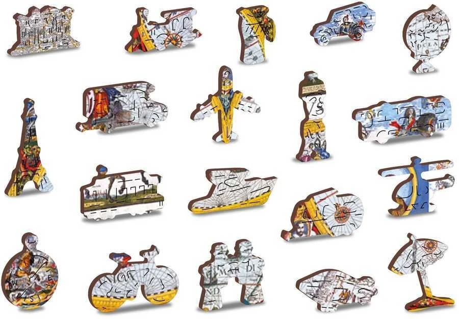 Medinė dėlionė „Nova Terrarum žemėlapis“, 1010 detalių