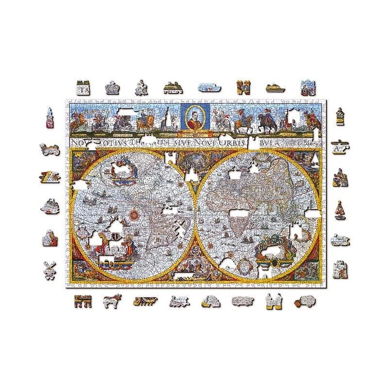 Medinė dėlionė „Nova Terrarum žemėlapis“, 1010 detalių