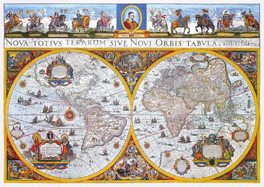 Medinė dėlionė „Nova Terrarum žemėlapis“, 750 detalių