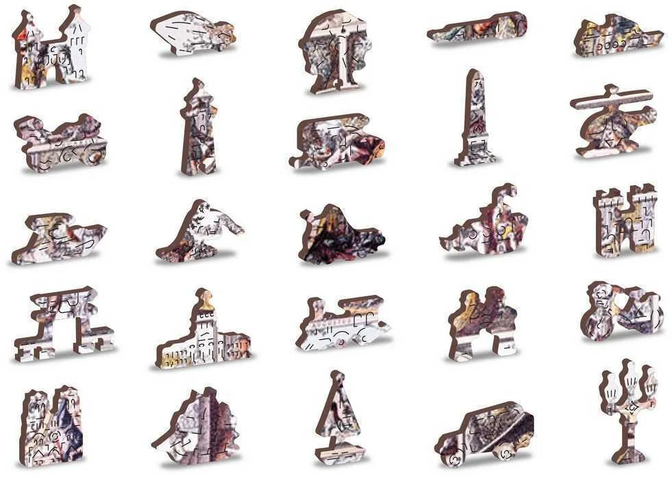 Medinė dėlionė „Tyrinėjimų žemėlapis“, 1010 detalių