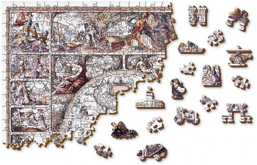 Medinė dėlionė „Tyrinėjimų žemėlapis“, 1010 detalių
